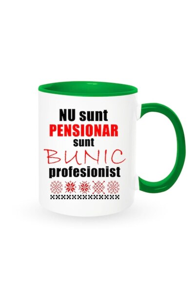 OEM Cană personalizată cu mesajul: „Nu sunt pensionar, sunt bunic profesionis...
