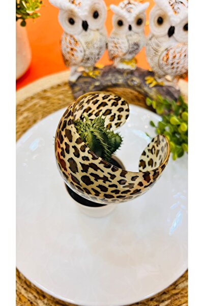 QUMLA leopar desenli kemik bileklik