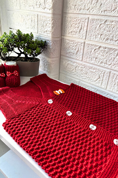 EruZan Girl's & Baby's Double Knit Vest Booties Set 1-2-3 Years Old