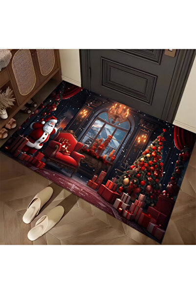 OEM Decorative entrance mat, Christmas pattern, high grip, polyester, 40 x 60 cm, CV-0225