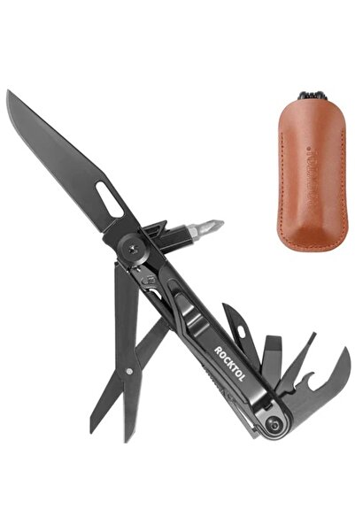 Extreme Rocktol 12 Fonksiyonlu Multi Tool Siyah Çakı (Kılıflı)