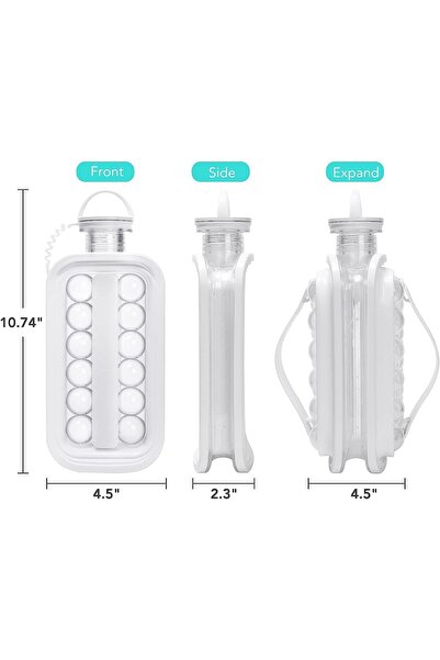 Generic Ice Ball Maker | Reusable BPA-Free Silicone Ice Cube Tray with Lid | Sphere Ice Mold for Drinks