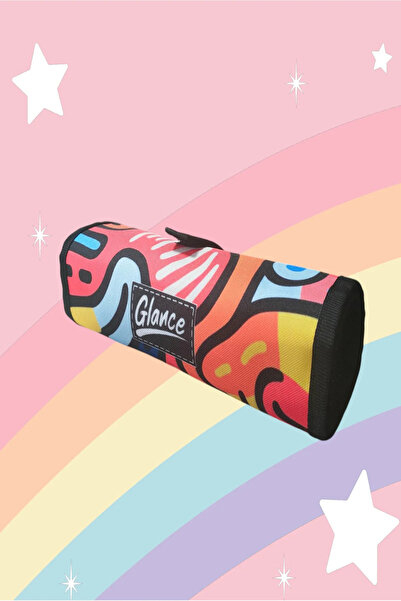 GLANCE Colorful Pattern Roll Cloth Pen Holder 24 Compartments + Pen Holder Lakeland Jumbo Coloring Pen 12-Pack Set