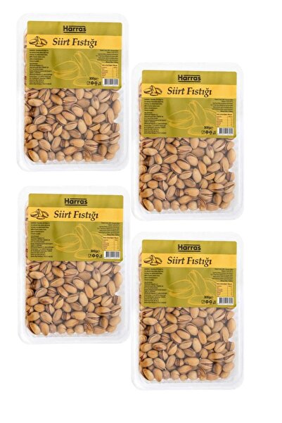 Harras Kabuklu Kavrulmuş Siirt Fıstığı Yerli Kaliteli Çitlek Kuruyemiş Büyük Boy Stok 4 Adet x 400 gr