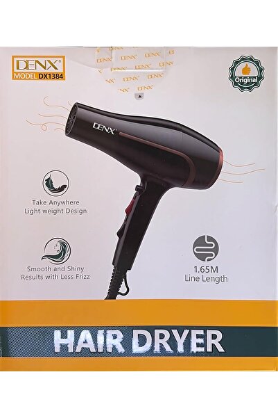Denx Professional Hair Dryer 3000W – Fast Drying Blow Dryer with Hot & Cold Settings, DX1384