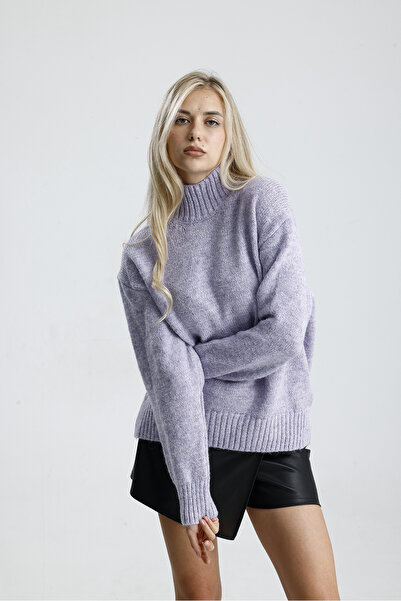 Figo High Collar Women's Knitwear Sweater