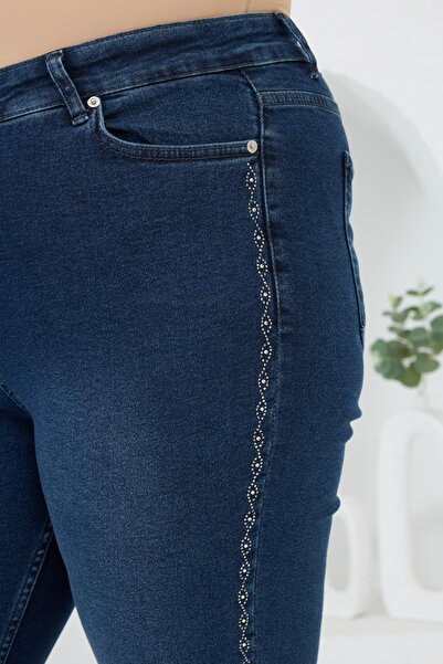 RMG Τζιν μεγάλου μεγέθους μπλε με πέτρες στα πλαϊνά