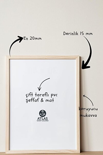 AtlasSG 21lik Poster Puzzle Resim Çerçevesi PVCli Çerçeve Kahverengi