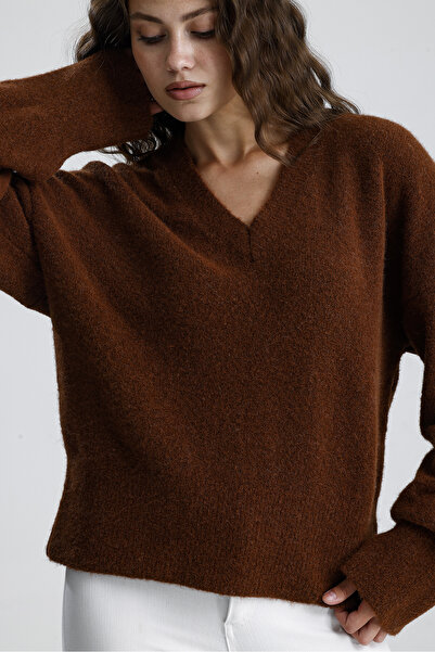 Figo V-Neck Women's Knitwear Sweater
