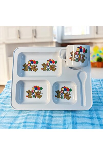 TRENDBULL Çocuk Mama Tabak Tabldot Ve Bardağı Melamin