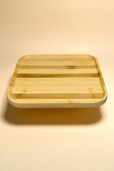 Kitchen Way Standing Bamboo Presentation Tray Square Tray Kw-923