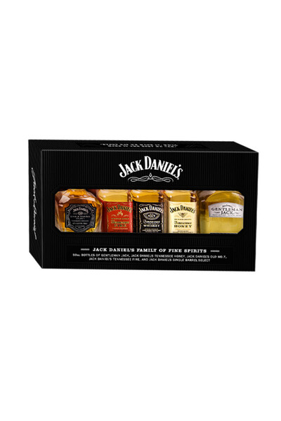 velve Οικογενειακή συσκευασία Jack Drink με 5 μπουκάλια Jack Daniel's, μαύρο