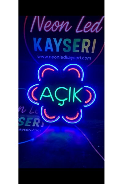 NEON LED KAYSERİ Açık yazısı neon Led KUMANDALI
