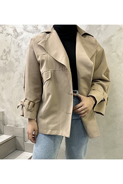 Aframia Kısa Trenç Coat