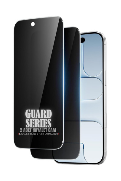 Evax (2'li Guard Hayalet) iPhone 17 Air Uyumlu Hayalet Özellikli Tam Kaplayan...