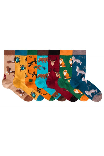 Pirin Hill Sosete bumbac Animalutele padurii Luxury Box 7BUC.