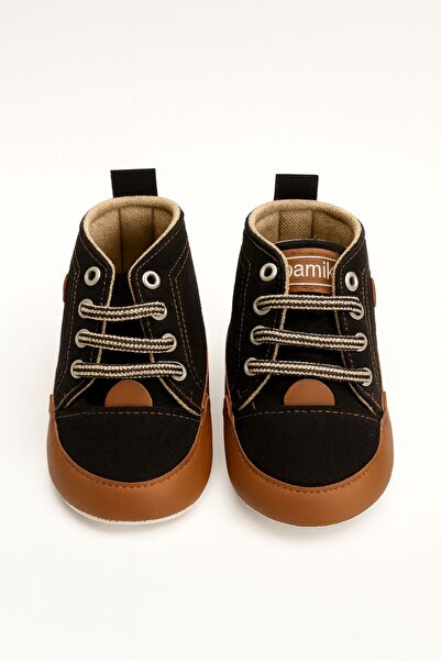mini mia Bebek Kaydırmaz Taban Ayıcık Detaylı Şık Esnek ve Yumuşak ilk Adım Ayakkabısı 18-19 numara
