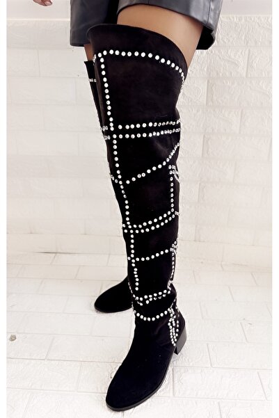 goodbye حذاء أمالفي من الجلد السويدي باللون الأسود