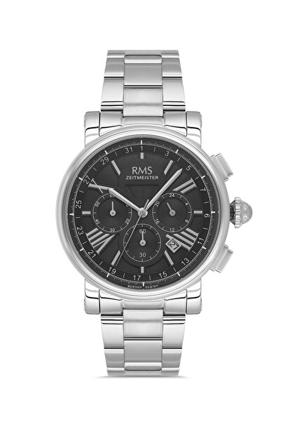 RMS Zeitmeister Rms.1.Ag2058.02 Crystal Glass Steel Band Steel Case 5 Atm Water Resistant Metallic R