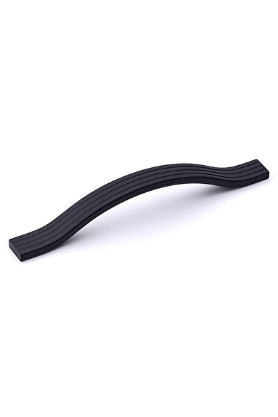 Badem10 Acacia Black Striped Metal Furniture Handle 256 mm Screw Spacing Rustproof Sturdy Long-Lasting Design