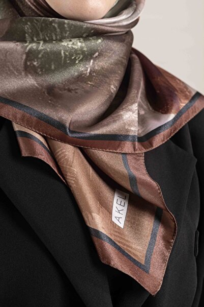 Akel “Dijital Kristal Desenli Eşarp 95x95 – Pastel Desen-1