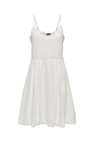 ONLY Γυναικείο φόρεμα casual λευκό ΜΟΝΟ-15204799 ONLHELENA CLOUD DANCER