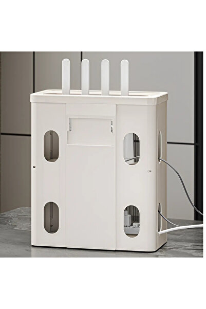 Herum Wi-Fi router support shelf, extension, wall-mounted, hides cables, plastic, 28.5 x 14 x 33 cm