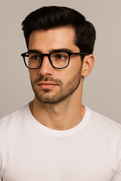 MACERATİ Hoani Unisex Black Oval Frame Blue Block Blue Light Filter Screen Glasses