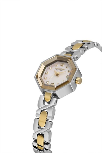 Dice Kayek Dk.1.Ag1420.04 Stone Design Steel Band Steel Case 5 Atm Water Resistant Metallic-Gold R