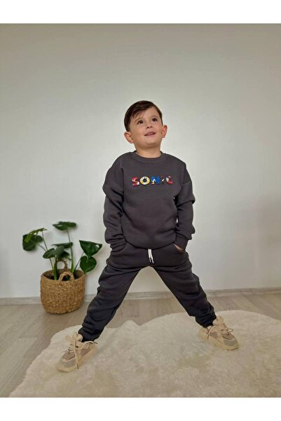 NURTOPU Boys' Tracksuit Set, Top and Bottom Set, 3-Thread Fleece, Thick Inside, Winter Full Lycra.