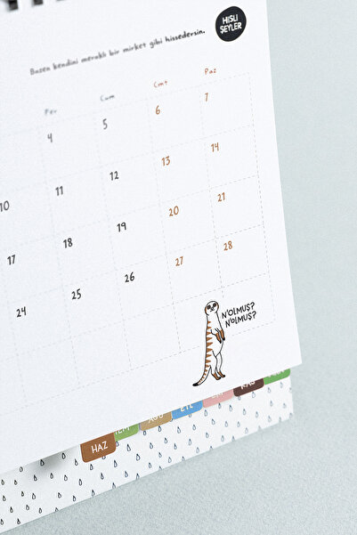 Hisli Şeyler 2026 Hisli Masa Takvimi