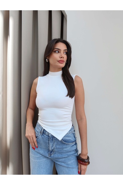 ESRAHELVACI Μπλούζα χωρίς μανίκια με μισό ζιβάγκο