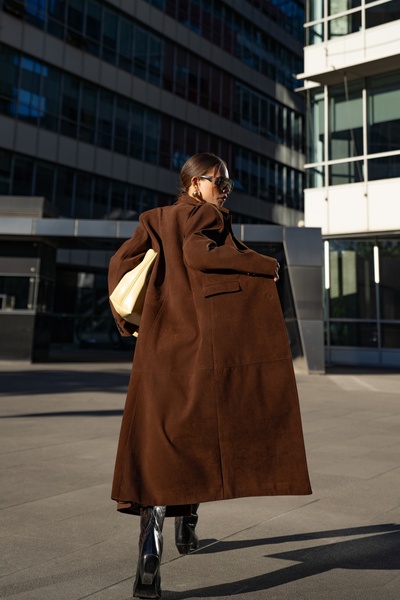 MAI STUDIOS CO. Selva Masculine Uzun Kahve Trençkot