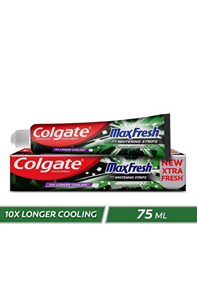 Colgate معجون أسنان 75 مل ماكس فريش مع شرائط تبييض إضافية منعشة