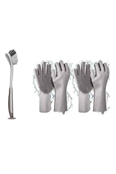 Flink Sauber فرشاة غسيل الأطباق مع ممص وقفازات سحرية متعددة الأغراض لتنظيف ال...