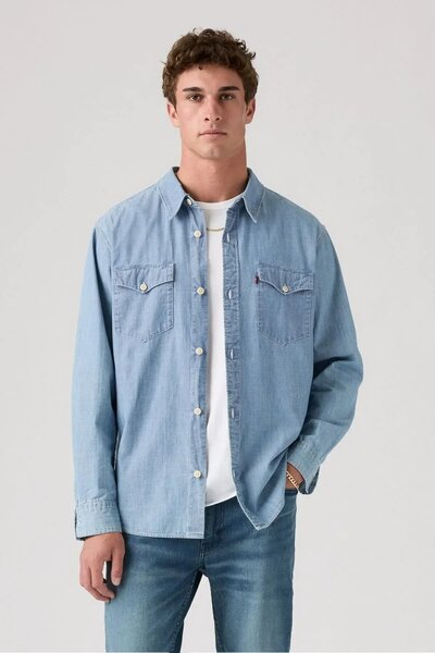 Levis قميص رجالي كلاسيكي باللون الأزرق 85745-0108