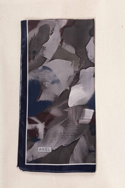 Akel Ψηφιακό κρυστάλλινο μοτίβο κασκόλ 95x95 – Παστέλ μοτίβο-2