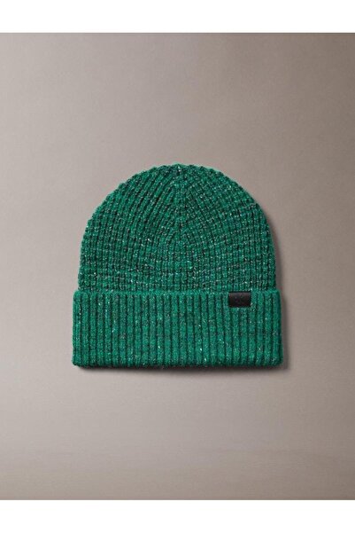 Calvin Klein TWEED WOOL BLEND BEANIE