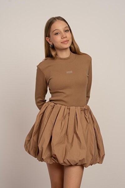 LOCO LOCO Paraşüt Balon Etek - Camel