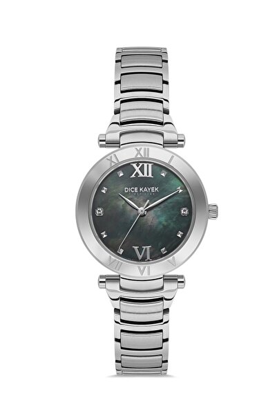 Dice Kayek Dk.1.Ag1399.02 Stone Design Steel Band Steel Case 5 Atm Water Resistant Metallic Color Watch