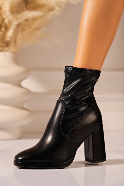 Joana Γυναικεία Μαύρα, Μοντέρνα Ψηλοτάκουνα Μπότες Cressida