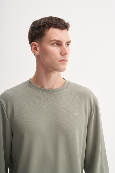 Cazador Regular Fit Viscose Blend Interlock Fabric Sweatshirt