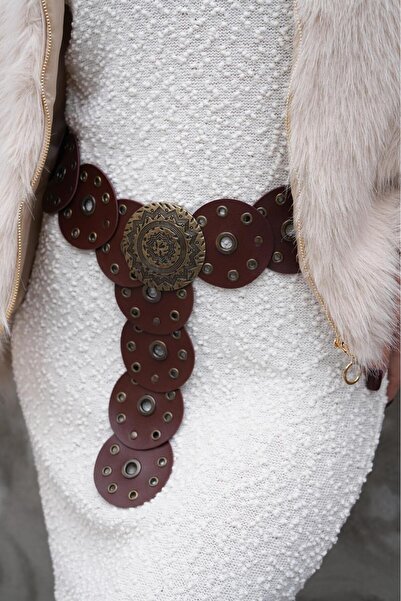 MODAM HİFA Vitage Style Women Belt Cowboy Waistband Dress Belt Shirt Belt Studded Belt Waist Belt