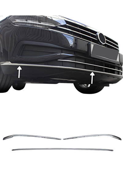 ACK Dizayn VOLKSWAGEN PASSAT B8,5 2019+ ARACA ÖZEL KROM ÖN TAMPON ÇITASI 3PCS...