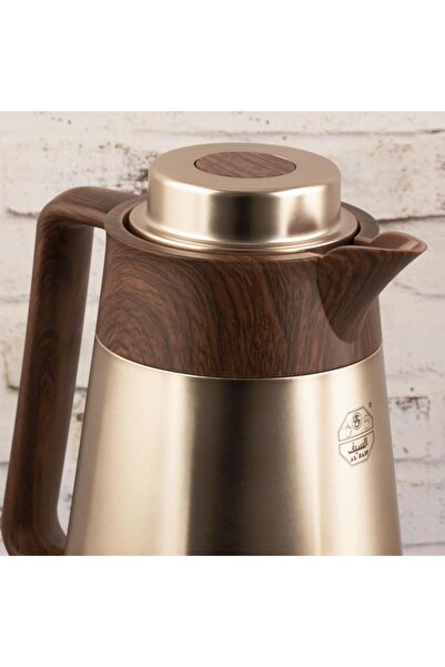 ALSAIF طقم ترامس مايا خشبي نيكل مطفي