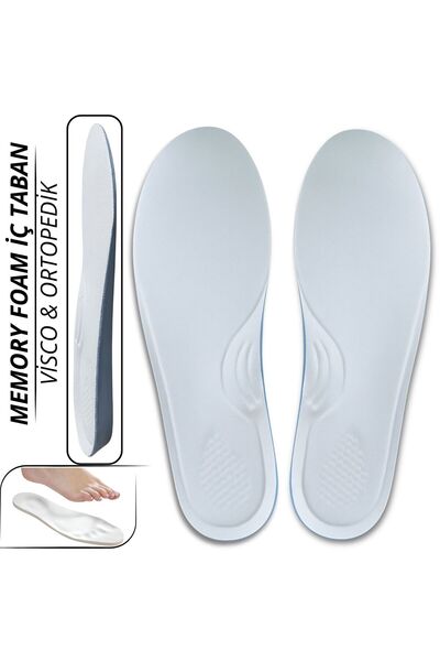 KARACİF Memory Hafızalı İç Tabanlık, Topuk Dikeni, Düz Taban İçe Basma Ark Ta...
