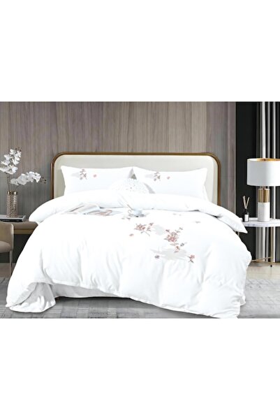 Casa New Fashion Set lenjerie de pat ALB, doua persoane, Bumbac Ranforce