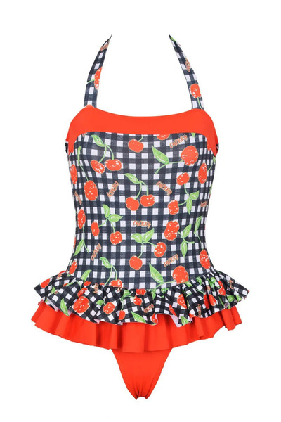 Kom Cherry Etekli Mayo - Siyah