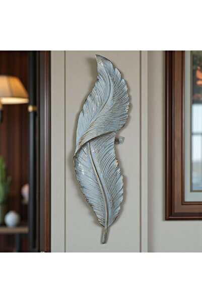 Peramari Dekoratif Polyester Tekli Duvara Asmalı DikYaprak Krem Eskitme