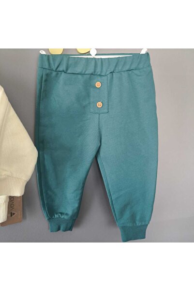 Renata's Baby Boy 100% Cotton Button Detail Top and Bottom 2-Piece Set